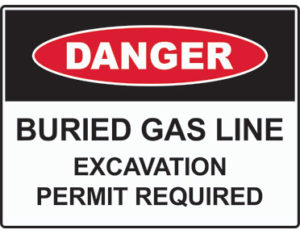 Buried gas line excavation permit required