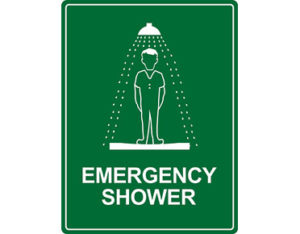 Emergency shower information for workplace safety by Global Spill Control