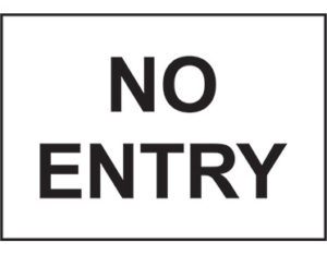 No entry facilities sign - safety signage from Global Spill Control