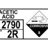 Acetic acid emergency information panel